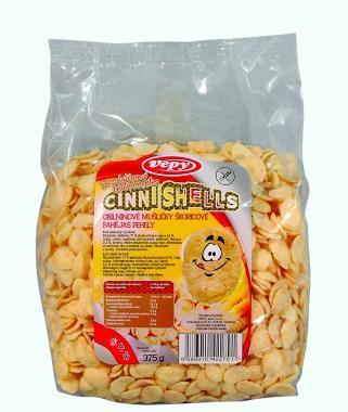 Mušličky obil. skořicové,bezlepkové 375g